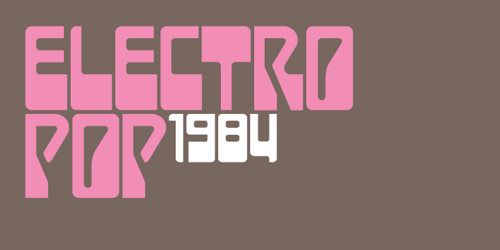 A futuristic styled font that takes influences from 1970s music and film.