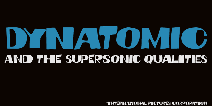 A vigorous typeface suited for bold designs, Dynatomic is inspired by an amazing hand-drawn lettering of a 1964 polish movie poster designed by Andrzej Krajewski.