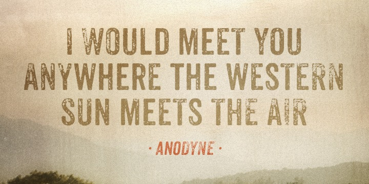 Emphasizing the favorited Anodyne font family.