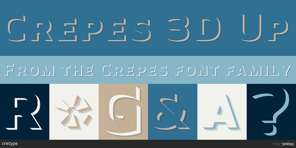 Crepes 3D Up Font