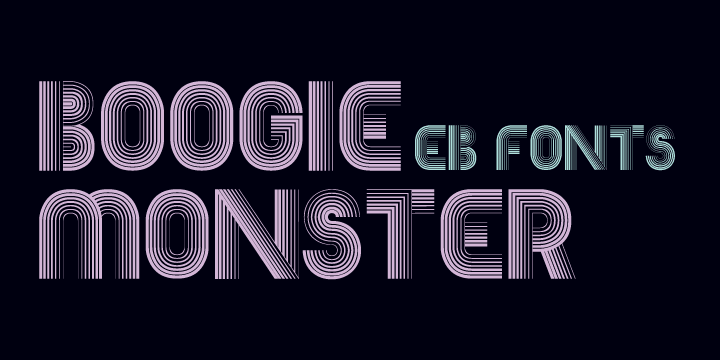 Displaying the beauty and characteristics of the Boogie Monster font family.