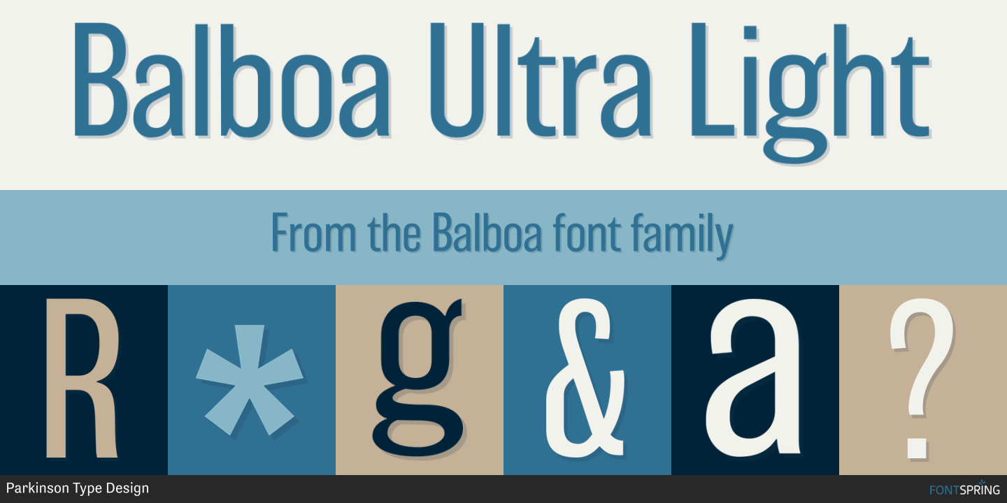 Fonts similar to Balboa