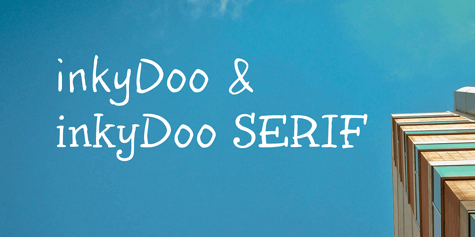 Displaying the beauty and characteristics of the Inkydoo font family.