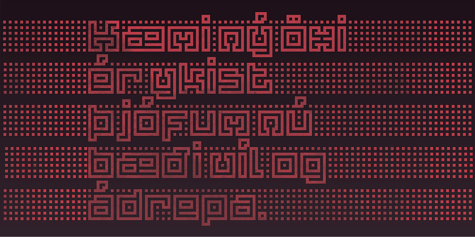 Yekuana font family sample image.