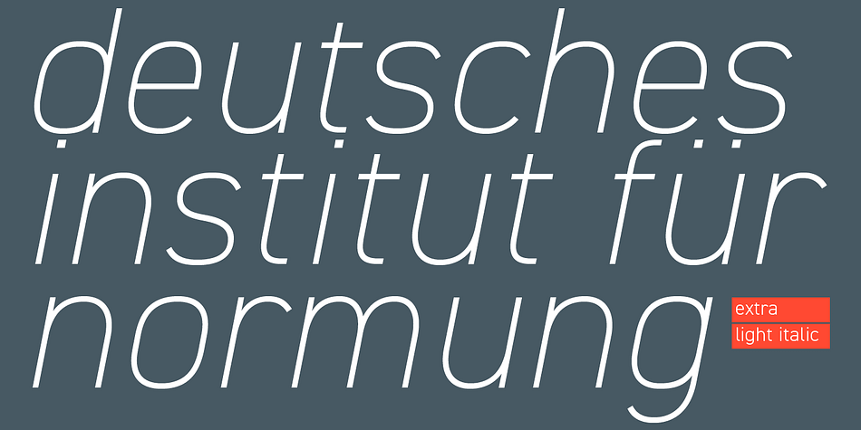 Emphasizing the favorited DIN 2014 font family.