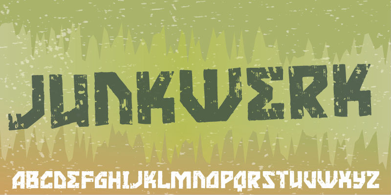 Displaying the beauty and characteristics of the Junkwerk font family.