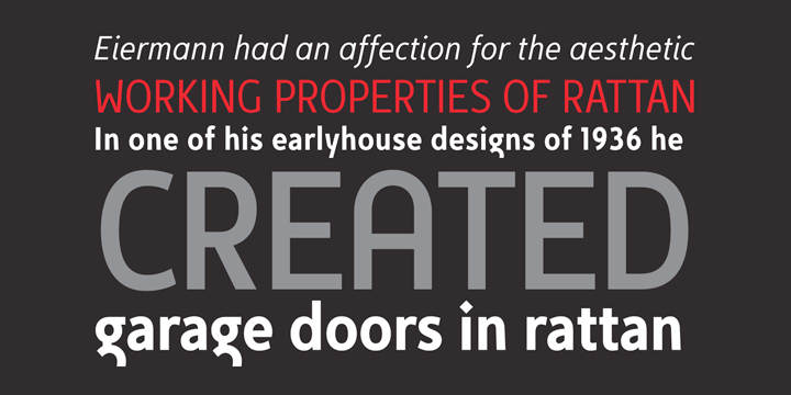 Highlighting the Egon Sans Cond font family.