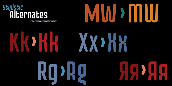Fontatica 4F font family example.