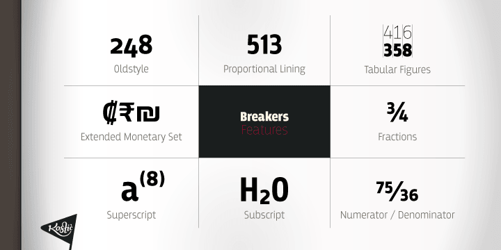 With small caps included, and over 600 glyphs in each weight, it should prove it self useful in finding the right combination for any typographic setting.