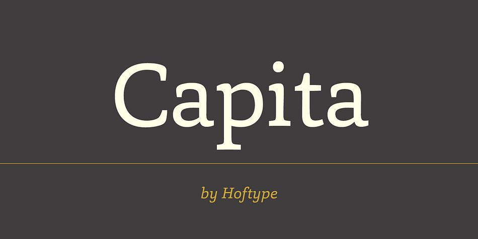 Capita, a serif dominated face in a new syle.