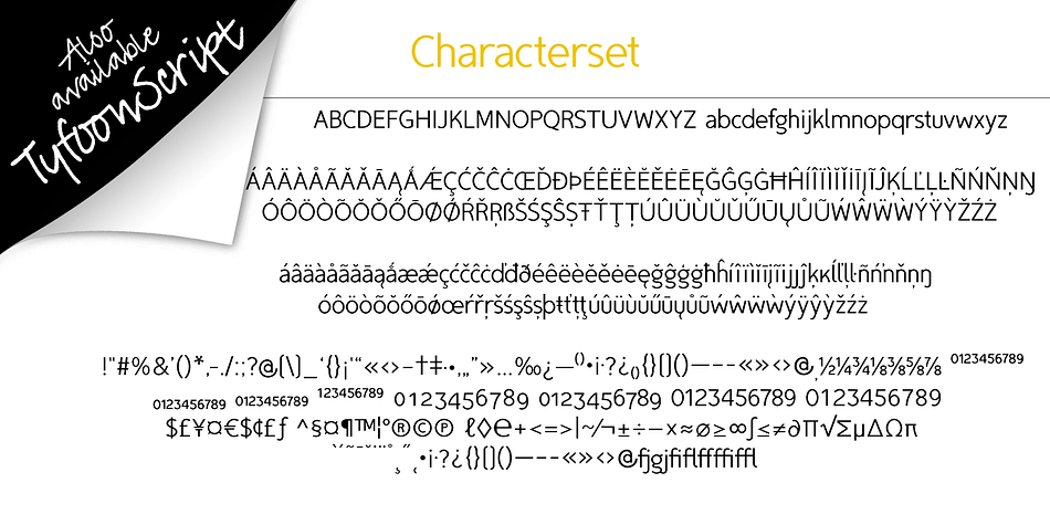 Highlighting the TyfoonSans font family.