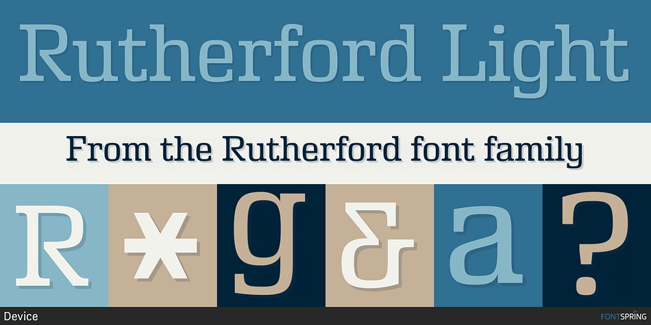 Rutherford Light Font