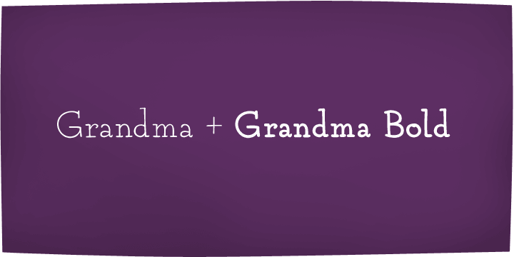 Grandma is a lovely hand-drawn serif font.