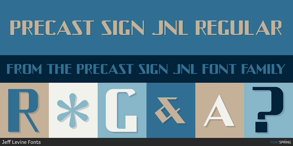Precast Sign JNL Regular Font
