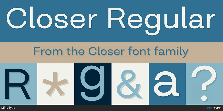 Closer Regular Font