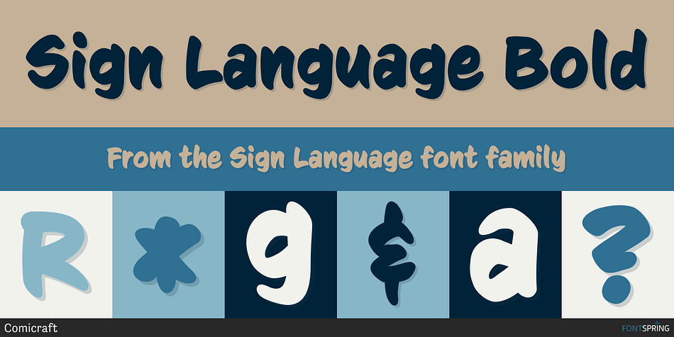 Sign Language Bold Font