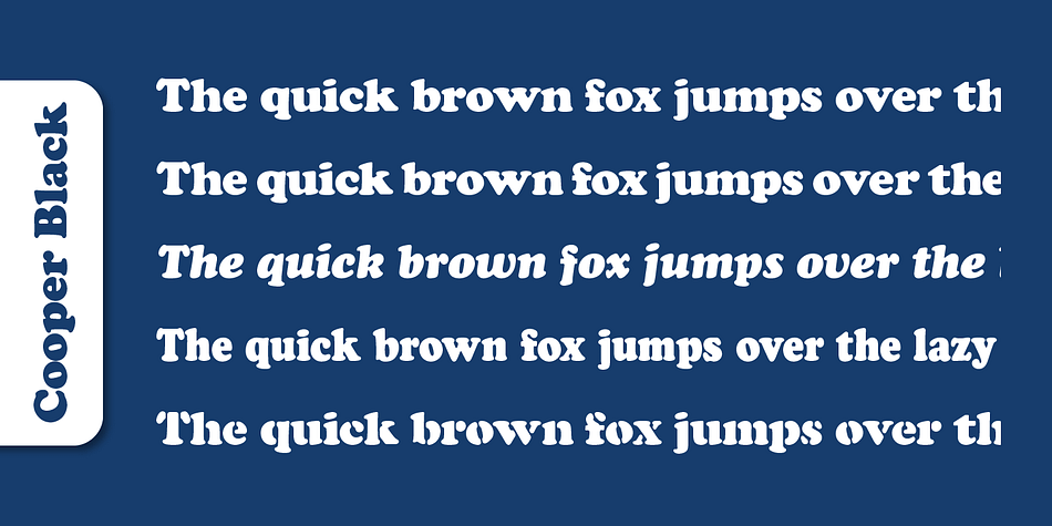SoftMaker’s Cooper Black Pro typeface family contains OpenType layout tables for sophisticated typography.