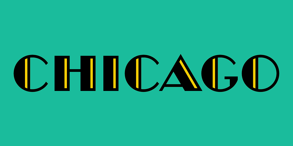 Basic artdeco style, simple and crisp edge for titling design.