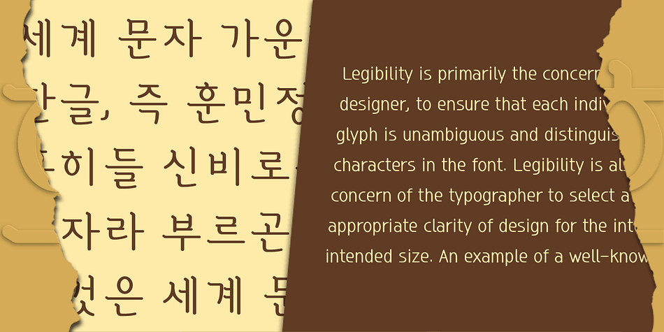 With oval shape and condensed width of initial and final consonants are distinguishing factors in hangul.