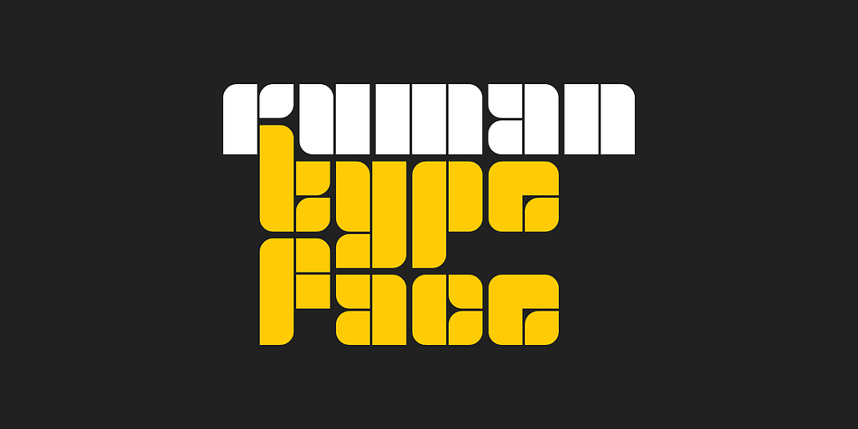 Ruman is a decorative and display typeface suitable for logotypes and posters.