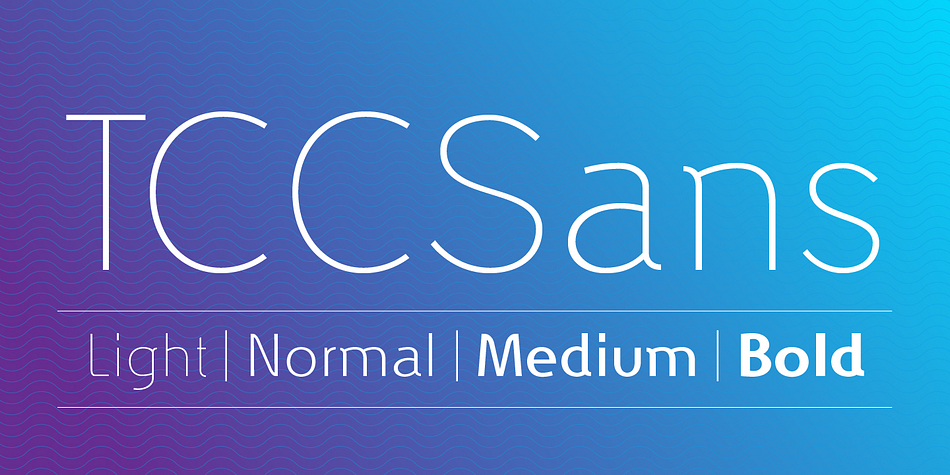 Displaying the beauty and characteristics of the TCC Sans font family.