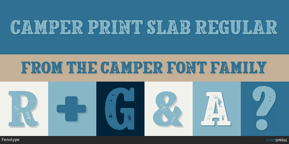 Camper Print Slab Regular Font