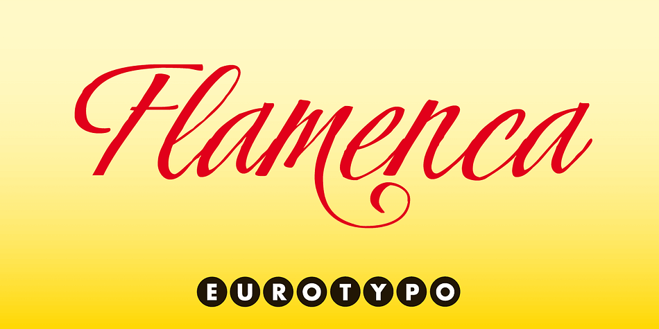 Displaying the beauty and characteristics of the Flamenca font family.