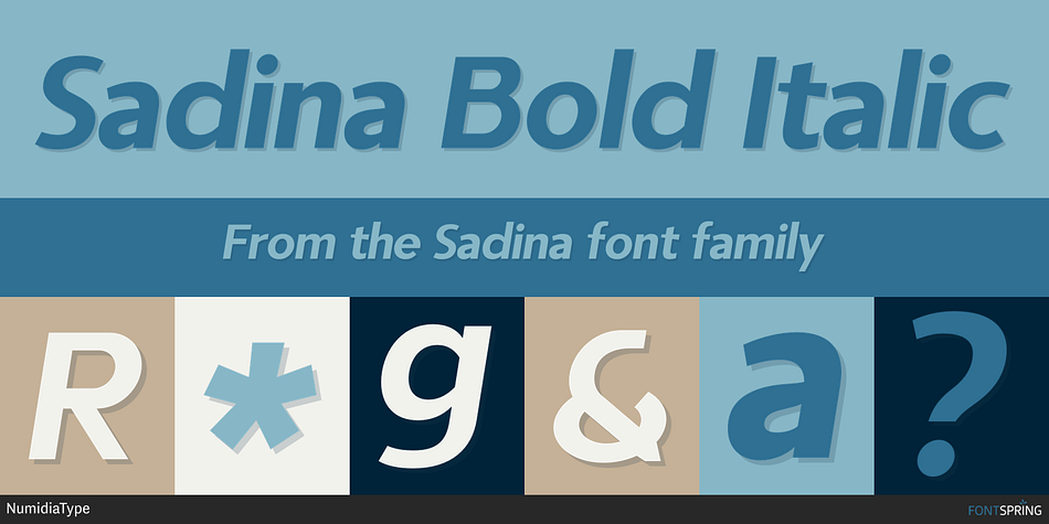Sadina Bold Italic Font