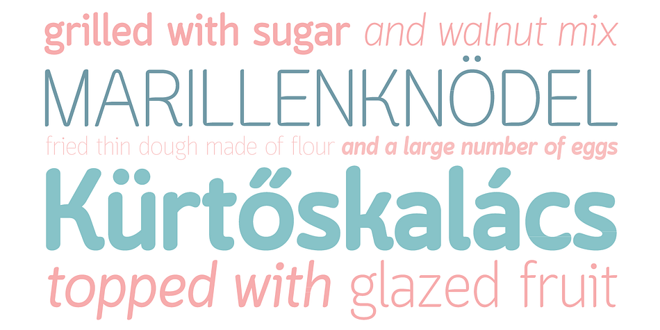 Lounge font family example.