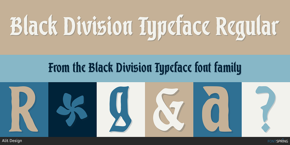 Black Division Typeface Regular Font