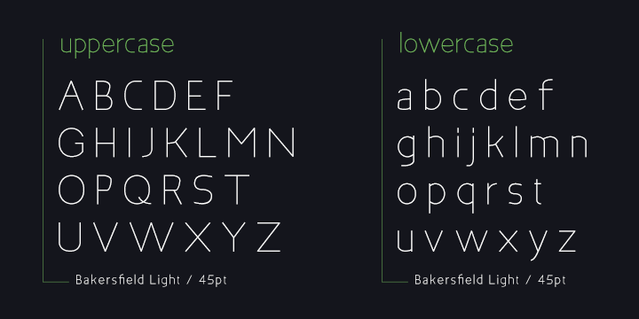 The font draws inspiration from 1920s geometric-style typefaces by having clean and highly legible forms constructing the type.