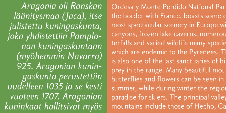 Designed as a companion to its roman namesake, Aragon Sans is a novel approach to the humanist sans serif.