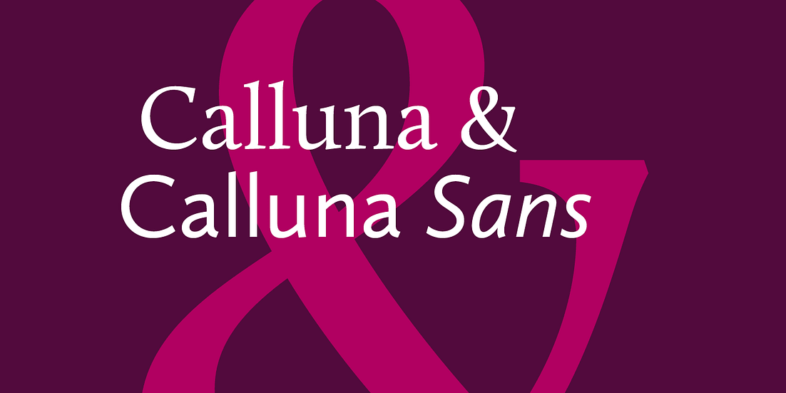 Calluna + Calluna Sans Font Poster