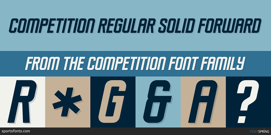 Competition Regular Solid Forward Font