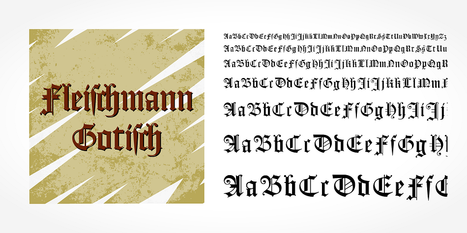 Fleischmann Gotisch Pro is a classic blackletter font of its epoch which inspires you to create vintage-looking designs with ease.