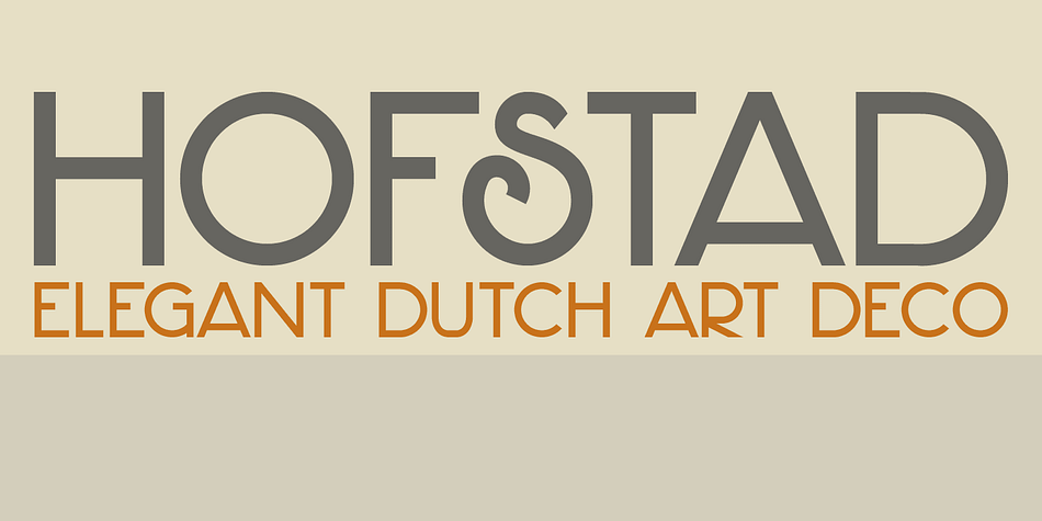 Hofstad is a font which was modeled on a poster designed by Dutch graphic artist Jan Lavies (1902 - 2005).