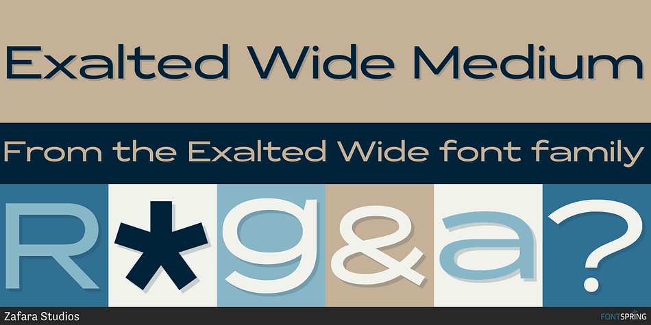 Exalted Wide Medium Font