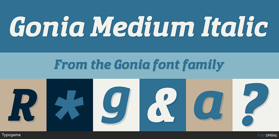 Gonia Medium Italic Font