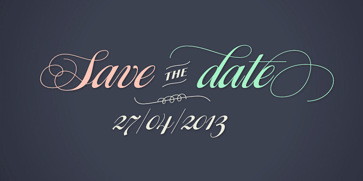 When in use, it gives a feel very close to ornamental Copperplate mixed with some kind of modern 