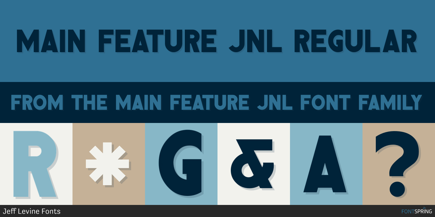 Fonts similar to Main Feature JNL