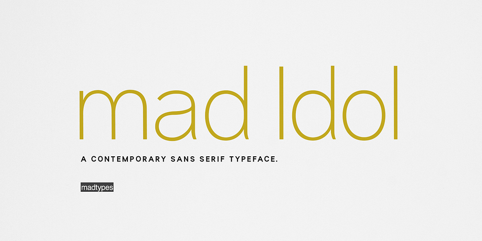 mad Idol is inspired by “Thai Handwriting Exercise Book”, with a rounded head and circular as "Thai modern classic form” which is the key concept for this sans serif type family.