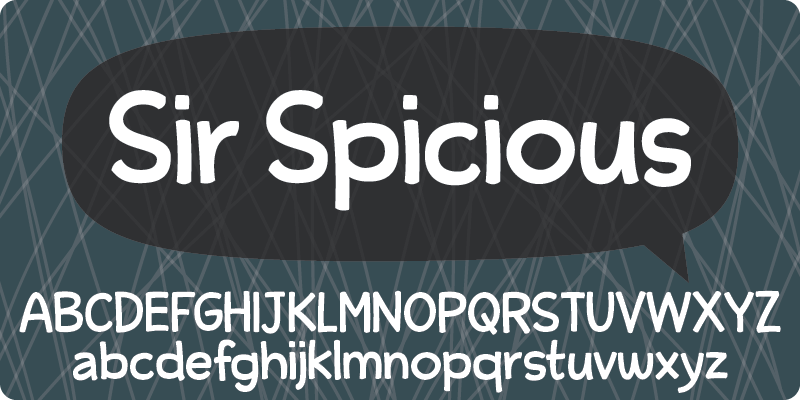 Displaying the beauty and characteristics of the Sir Spicious font family.