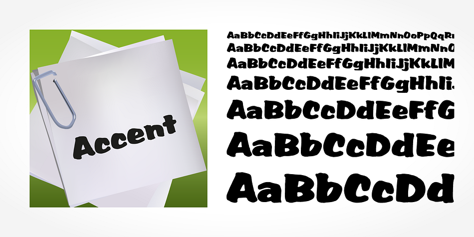 Accent is a  single  font family.