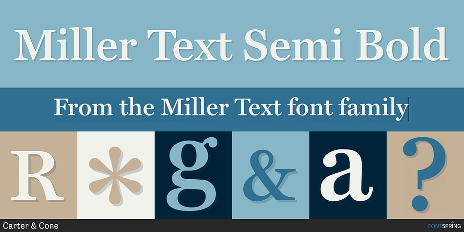 Miller Text Semi Bold Font