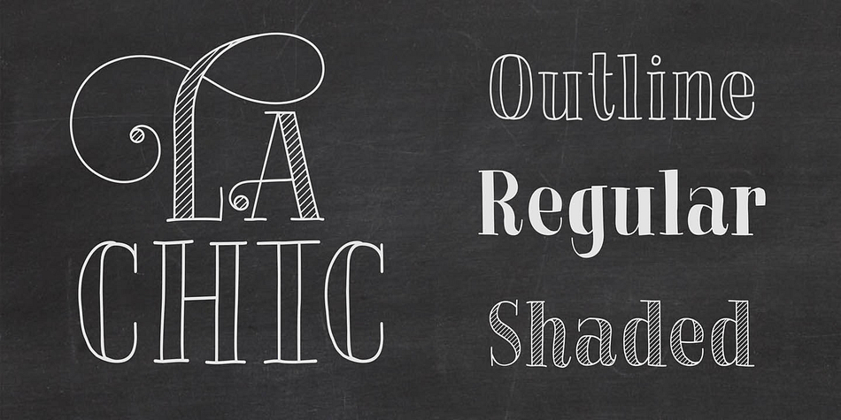 Emphasizing the popular La Chic font family.