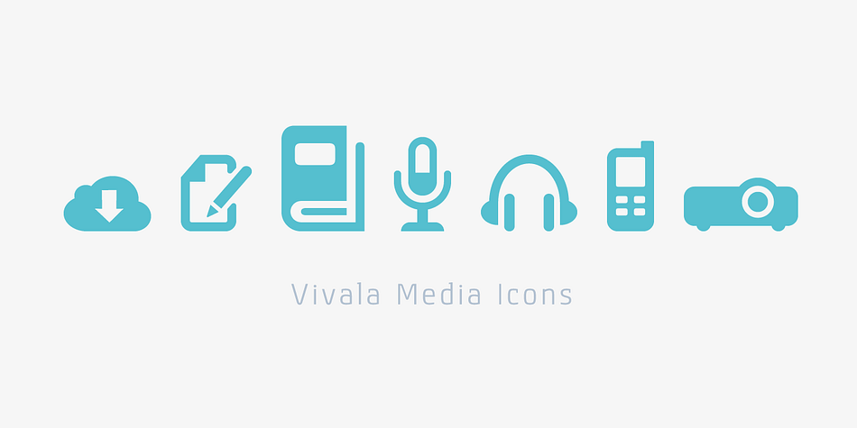 Vivala Media Icons is a  single  font family.