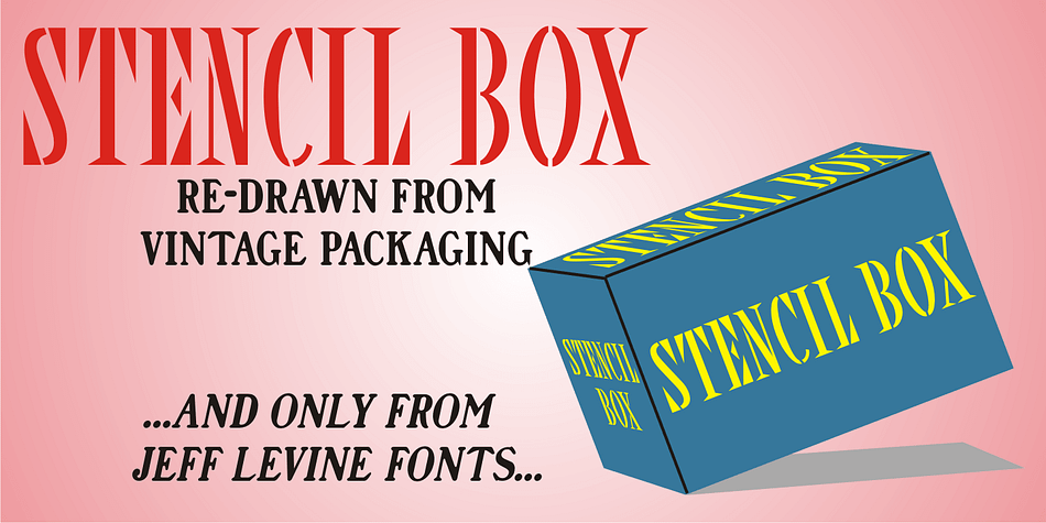 The lettering for Stencil Box JNL was found on the packaging of a children