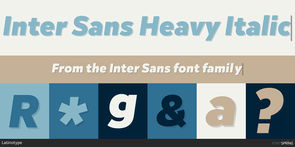 Inter Sans Heavy Italic Font