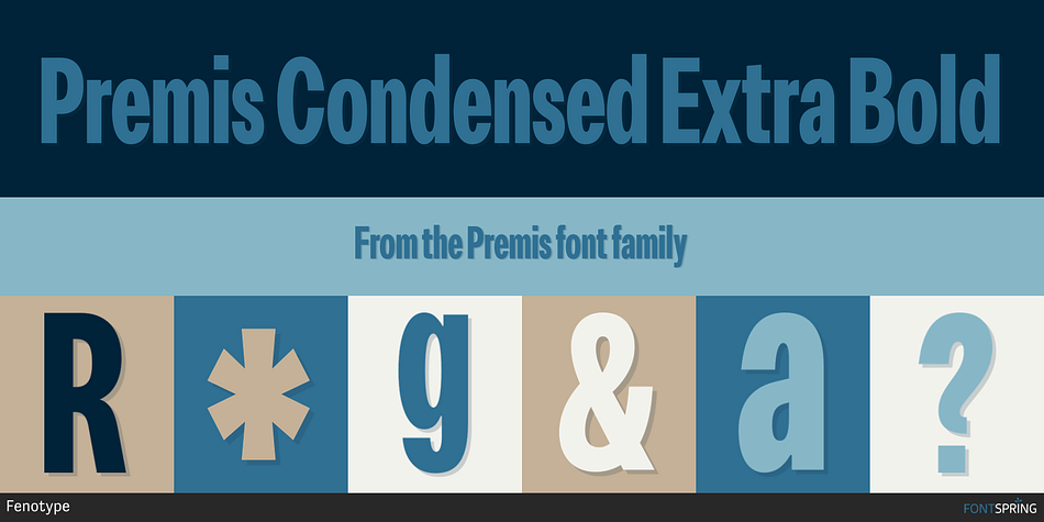 Premis Condensed Extra Bold Font