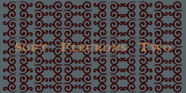 Soft Fleurons font family sample image.